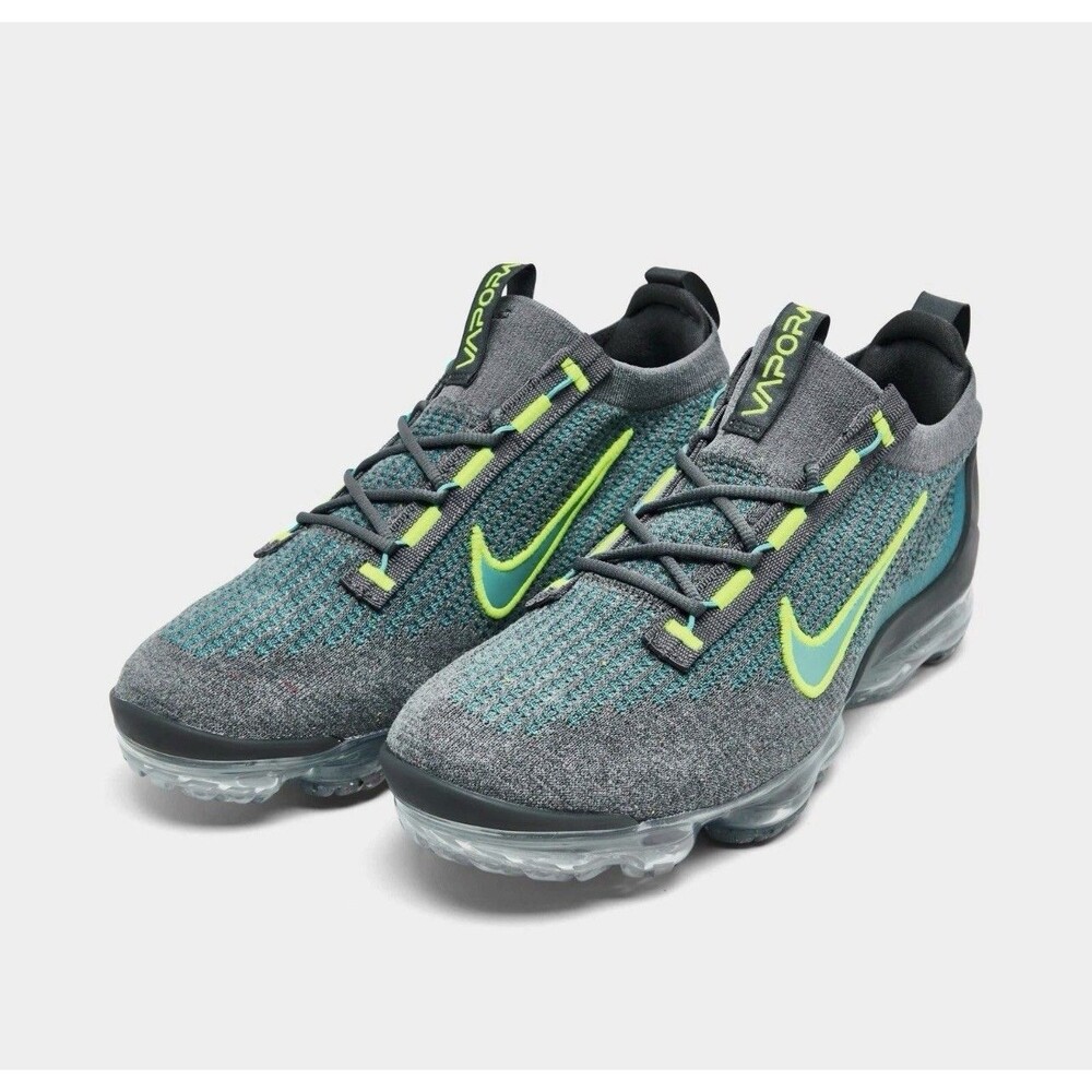 Men’s Size 10 Nike Air Vapormax 2021 Flyknit Running Shoes Grey Teal DM0025 001